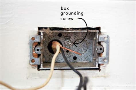 grounding old electrical outlet box